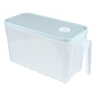 กล่องอาหารเหลี่ยมมีหู CLEAR QY6691 2.5 ลิตร สีฟ้า  FOOD CONTAINER WITH HANDLE CLEAR QY6691 2.5L BLUE