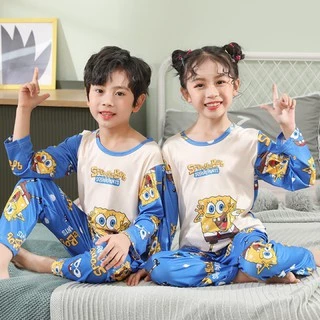 ลด10% โค้ด DDXDECW4 ชุดนอนเด็กลายการ์ตูนชุดยาวแบบน่ารักพร้อมส่ง100cm-150cm นื้อผ้าลื่นใส่สบาย
