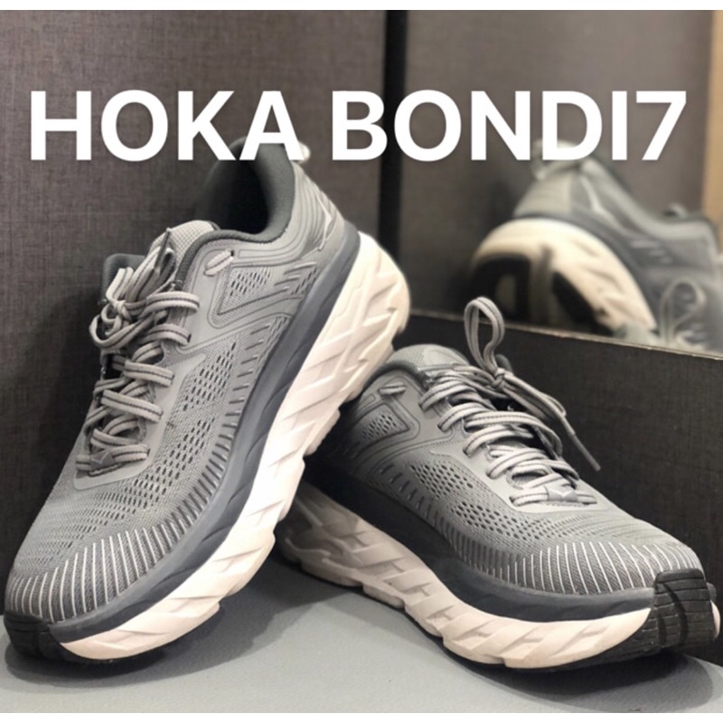 รองเท้าวิ่งมือสองสภาพใหม่มาก  HOKA BONDI7 รองเท้าผ้าใบออกกำลังกาย