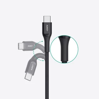[สำหรับ iPhone 17] AUKEY สายชาร์จเร็ว 60W USB-C to USB-C Elite Kevlar Cable | CB-AKC3/CB-AKC4