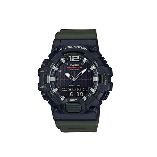 Casio Standard นาฬิกาข้อมือผู้ชาย สายเรซิน สีเขียว รุ่น HDC-700,HDC-700-3A,HDC-700-3AVDF