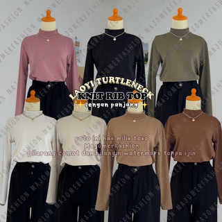 คุณผู้หญิง ® | Laoyi TURTLENECK เสื้อยืดแขนยาว ผ้าถัก คอสูง สําหรับผู้หญิง