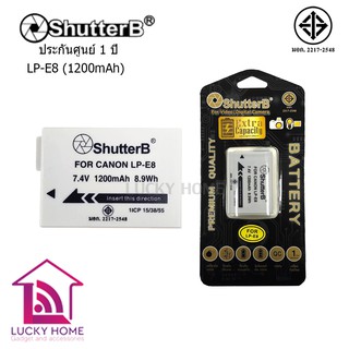 แบตเตอรี่ Shutter B EXTRA Capacity Battery LP-E8 Canon ประกันศูนย์