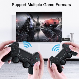 wBoyhom Wireless Video Game Console 4K HD Display on TV Projector Monitor Classic Retro 10000 Games Double Controller Pl