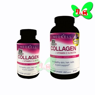 Neocell Super Collagen Biotin " 90/360 เม็ด " นีโอเซลล์ ไบโอติน (1 ขวด 90/360 เม็ด)