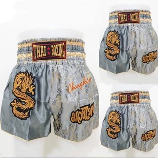 กางเกงมวยไทย ปักลายมังกร เนื้อผ้าดีพรีเมี่ยม ใส่สบาย มาตรฐานส่งออก Thai boxing พร้อมส่งจากไทย