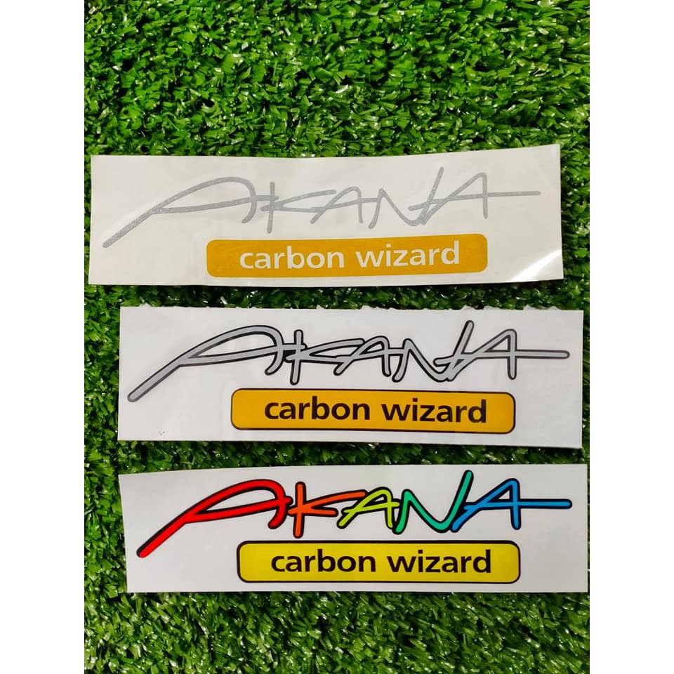 สติ๊กเกอร์ AKANA CABON ขนาดกลาง สลับสีสะท้อนแสง ราคา ถูกที่สุด ดีลบีเคเค