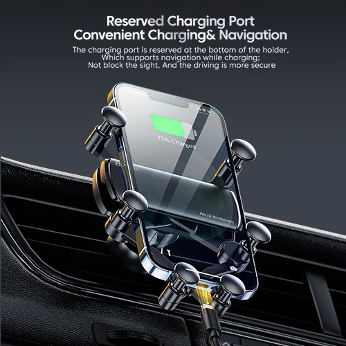 Essager ที่วางโทรศัพท์ในรถยนต์แบบแม่เหล็กโลหะแรงโน้มถ่วง Air Vent Mount 360 หมุนสําหรับสมาร์ทโฟนขนาด 4.7 ถึง 6.7 นิ้ว thumbnail 5