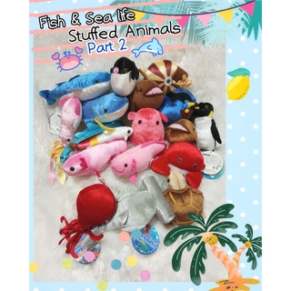 🌴🌴 Fish &amp; Sea life Stuffed Animals✌Part 2🐳 ตุ๊กตาปลาการ์ตูน ปลาแองเกลอร์  🐙 ปลาหมึก