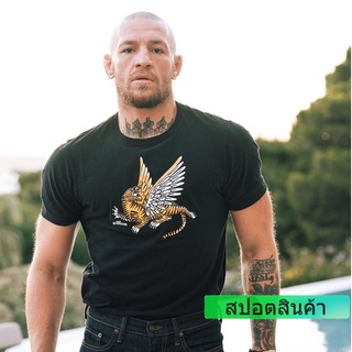 เสื้อยืดแขนสั้น ผ้าฝ้าย พิมพ์ลาย Conor McGregor แฟชั่นฤดูร้อน