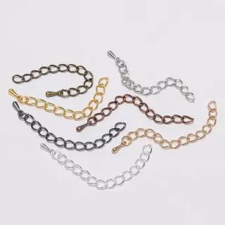 สายโซ่สีเงิน ทอง อุปกรณ์เชื่อมต่อ ขนาด 50 มม. 70 มม. สำหรับทำเครื่องประดับ Diy 20 ชิ้น/ล็อต