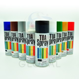 TOA SPRAY สี ทีโอเอ สีสเปรย์ สีพ่น อเนกประสงค์ 400 cc กันสนิม สีขาว สีดำ สีทอง เคลือบเงา สีเงิน เมทัลลิก สีแดง