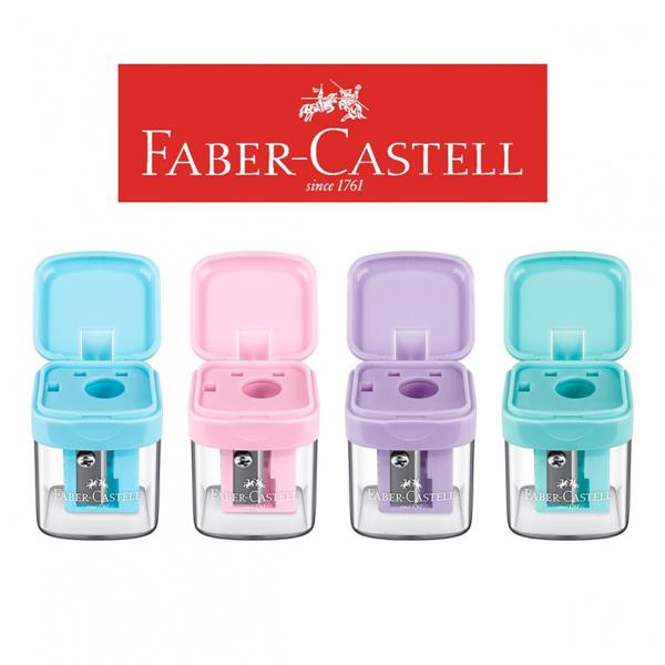 กบเหลา FABER-CASTELL MINI BOX 3819 pastel สีพาสเทล กบเหลา พกพา faber castell