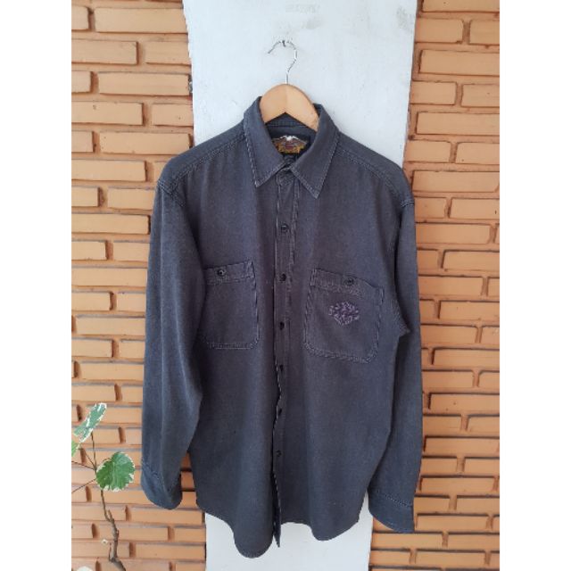 เสื้อเชิ้ตแขนยาว Harley Davidson สียีนส์