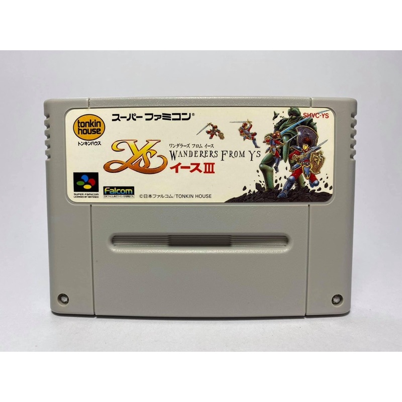 ตลับแท้ SUPER FAMICOM  YS III  Wanderers From YS