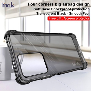 Imak Xiaomi Mi 11T Pro / Mi11T Shockproof Soft TPU Case Transparent Silicone Back Cover Screen Film