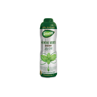 Teisseire Zero Sugar Green Mint Syrup 600ml | ไซรัป เตสแซร์ กลิ่นกรีนมิ้นท์สูตรไม่มีน้ำตาล