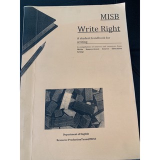 Write Right A student handbook for writing