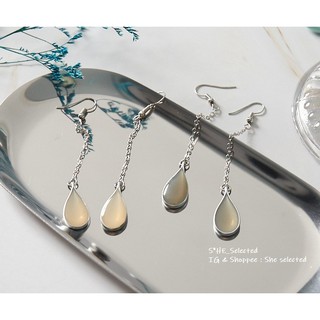 E24_Morandi brown tears earrings ต่างหู ♥.