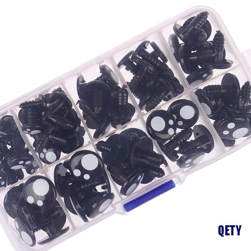 (QETY)100pcs 8-16mm Doll Eyes Cartoon Safety Eyes for Handmade Eyes ...