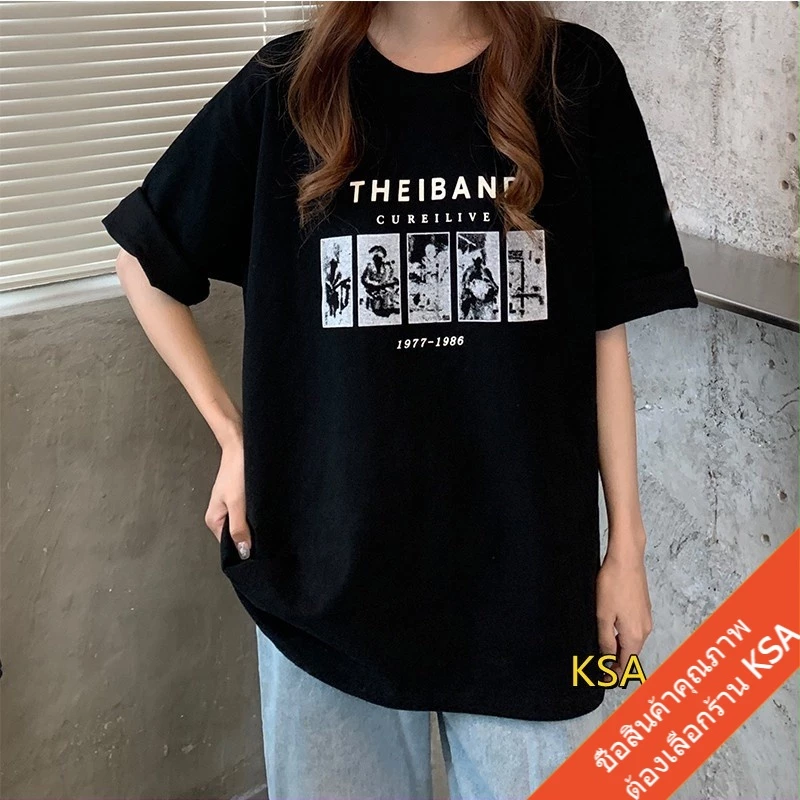เสื้อยืดสกรีนลายวินเทจ oversize เสื้อผ้าแฟชั่นสาวอวบ เสื้อโอเวอร์ไซส์ผู้หญิง ไซส์ใหญ่  สินค้าใหม่  เนื้อผ้านิ่มๆใส่สบาย thumbnail 4