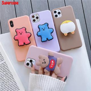 For Samsung Galaxy A42 A12 A32 5G A72 A52 A02s M51 M31s S21 Plus Ultra Case Cartoon Cute Silicone Mobile Back Cover With Folding Stand