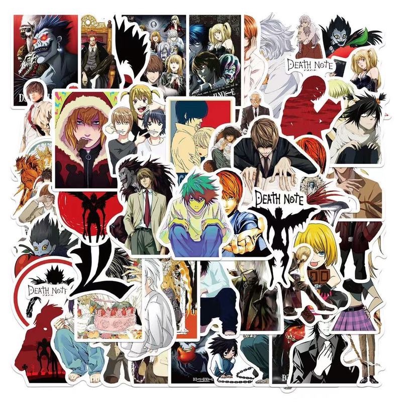 สติ๊กเกอร์ Pvc ลายการ์ตูน Death Note Diy กันน้ําสําหรับติดตกแต่งรถยนต์แล็ปท็อป 50ชิ้น