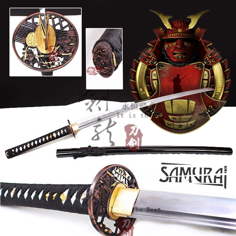 Japanese Samurai Damascus Sword Katana ดาบซามูไร คาตานะ ญี่ปุ่น ตำนาน ดาบดามัสกัส มีดดาบ Ninja นินจา ใบดาบลับคมพิเศษ