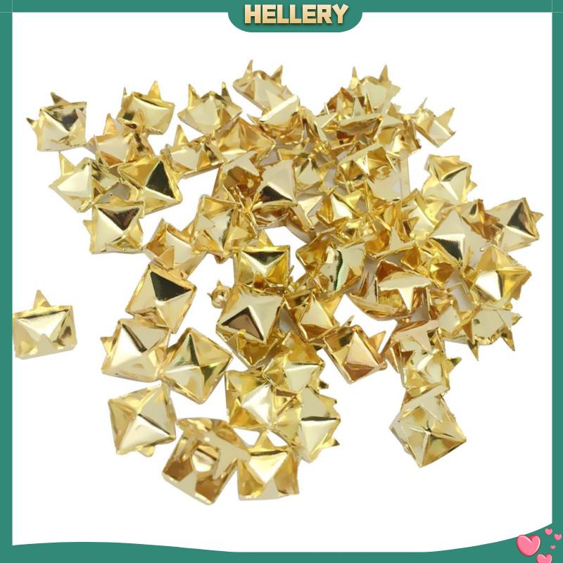[HELLERY] กระดุมหมุดพีระมิด 100 ชิ้น สําหรับกระเป๋าหนัง รองเท้า DIY ราคา ถูกที่สุด ดีลบีเคเค แกลเลอรีภาพที่ 6