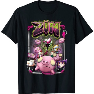 เสื้อยืดผ้าฝ้ายพรีเมี่ยม เสื้อยืดยาง พิมพ์ลาย Nickelodeon Invader Zim Piggy Army สําหรับผู้ชาย