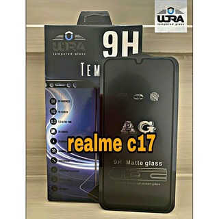 กระจกนิรภัยแบบด้าน realme c17 แถมฟรี!!ฟิล์มหลัง 📌สำหรับสายเกมส์โดยเฉพาะ📌  กระจกด้าน100%เต็มจอ หนา 0.26 ml.