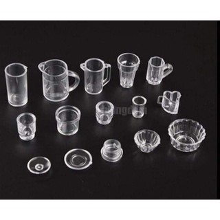 รีเม้นท์ ชุดเครื่องแก้ว 1:12 Rement Glassware set 1:12