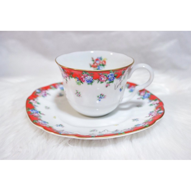 KENZO, NARUMI ชุดแก้ว + จานรอง สำหรับดื่มชา-กาแฟ