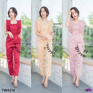 👗Pfashion [ส่งไว!!🚛] P4316 Jumpsuit ขายาว แขนกุด Long sleeveless jumpsuit