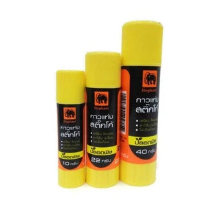 กาวแท่งตราช้าง 10 22 และ 40 กรัม ปลอดสารพิษ (elephant sticko glue stick) กาวแท่งใหญ่ กาวตราช้าง