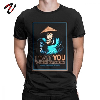 เสื้อยืด - ผู้ชาย Tshirt Raiden ฉันต้องการคุณสําหรับ Mortal Kombat Tees 11 เกมต่อสู้เสื้อยืดผ้าฝ้าย