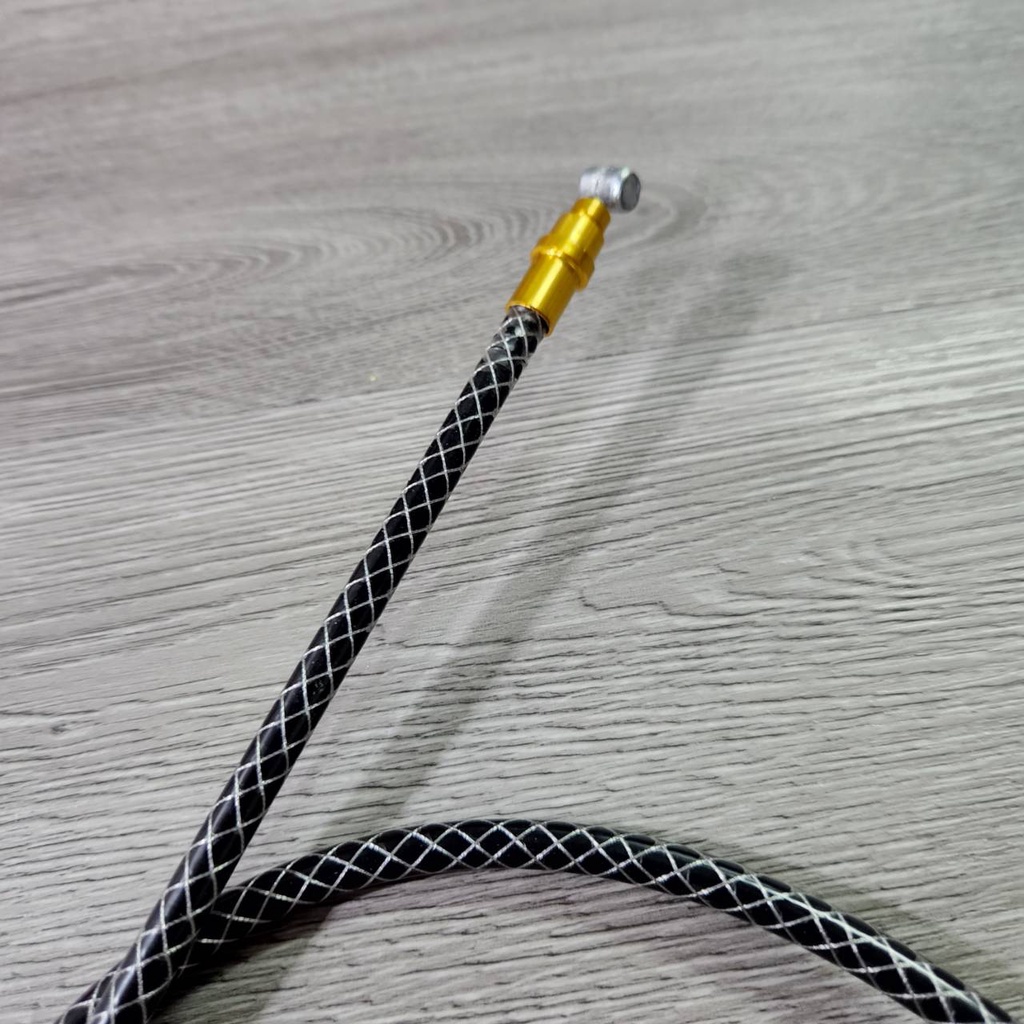 สายถักลาย ZERN สายเบรคหน้า 1.3 เมตร สายถักสีดำ WAVE110i , WAVE125 , DREAM SUPERCUB สำหรับรถรุ่นดั้มเบรค - รูปที่ 2