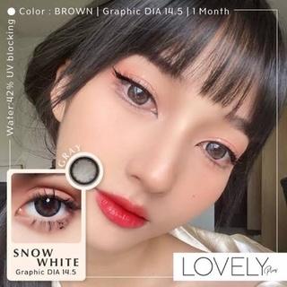 ✨ Snow white gray (Lovely lens) ขนาดBig ตาโต ✔️เลนส์จดทะเบียนถูกต้อง (บิ๊กอาย คอนแทคเลนส์ bigeyes)