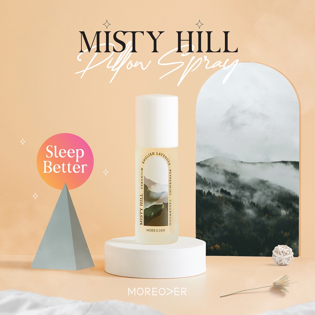 Moreover Pillow Spray : Misty Hill สเปรย์ฉีดหมอน ช่วยให้นอนหลับสบาย ผ่อนคลายอารมณ์ หลับสนิทตลอดทั้งคืน ตื่นมาสดชื่น