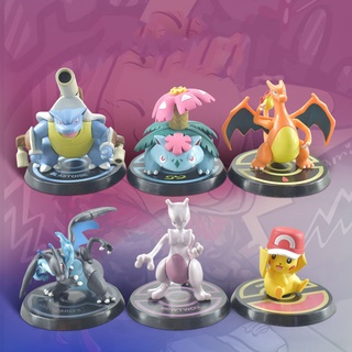 ตุ๊กตาฟิกเกอร์ Pokemon Pikachu Blastoise Charizard Venus Mewtwo ขนาดเล็ก