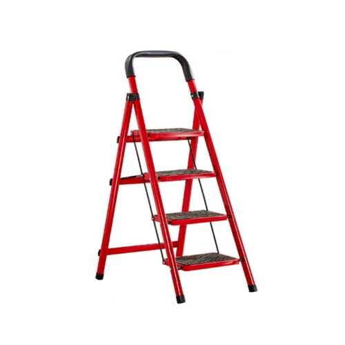 HUMMER บันไดเหล็กมือจับ 4 ขั้น รุ่น LF007 สีแดง