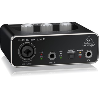 Behringer U-PHORIA UM2 รับประกัน 1 ปี ออดิโอ อินเตอร์เฟส USB Audio Interface