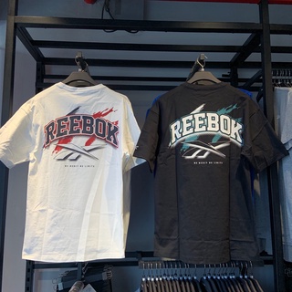 Reebok เสื้อคอกลม แขนสั้น ผ้าฝ้าย พิมพ์ลาย เข้ากับทุกการแต่งกาย แฟชั่น