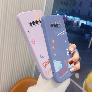 เคสเมฆและความรักมือถือ ซิลิโคนเหลว Phone Case For Samsung Galaxy S10 S9 Plus S10E S10Plus S9Plus  เคสปกโทรศัพท์อ่อน