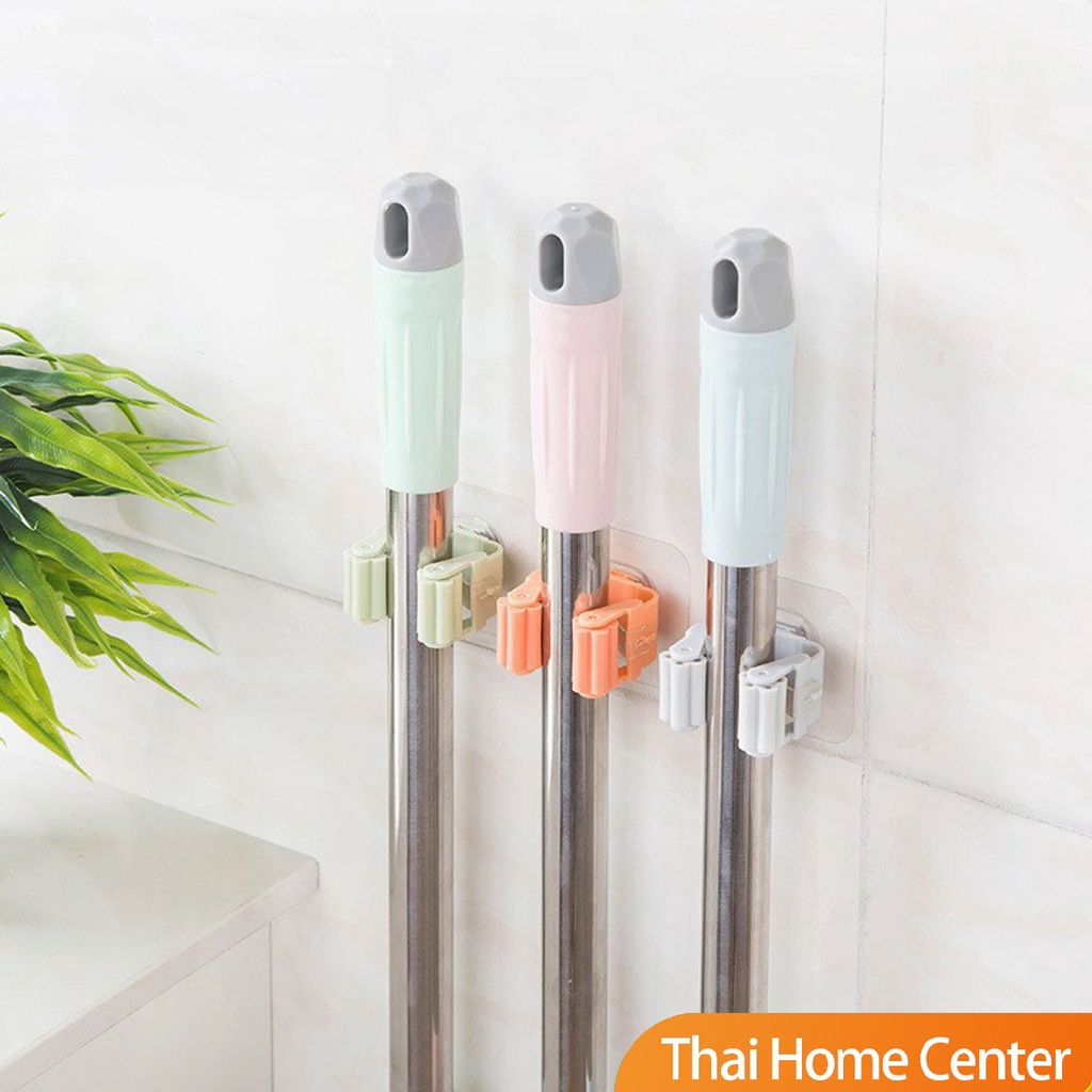 ที่เก็บไม้กวาด ที่เก็บไม้ถูพื้น ตะขอเก็บไม้ถูพื้น mop ชั้นวางห้องน้ำถ้วยดูด ตะขอเก็บไม้กวาด ตะขอติดผนัง แร็คจัดเก็บ