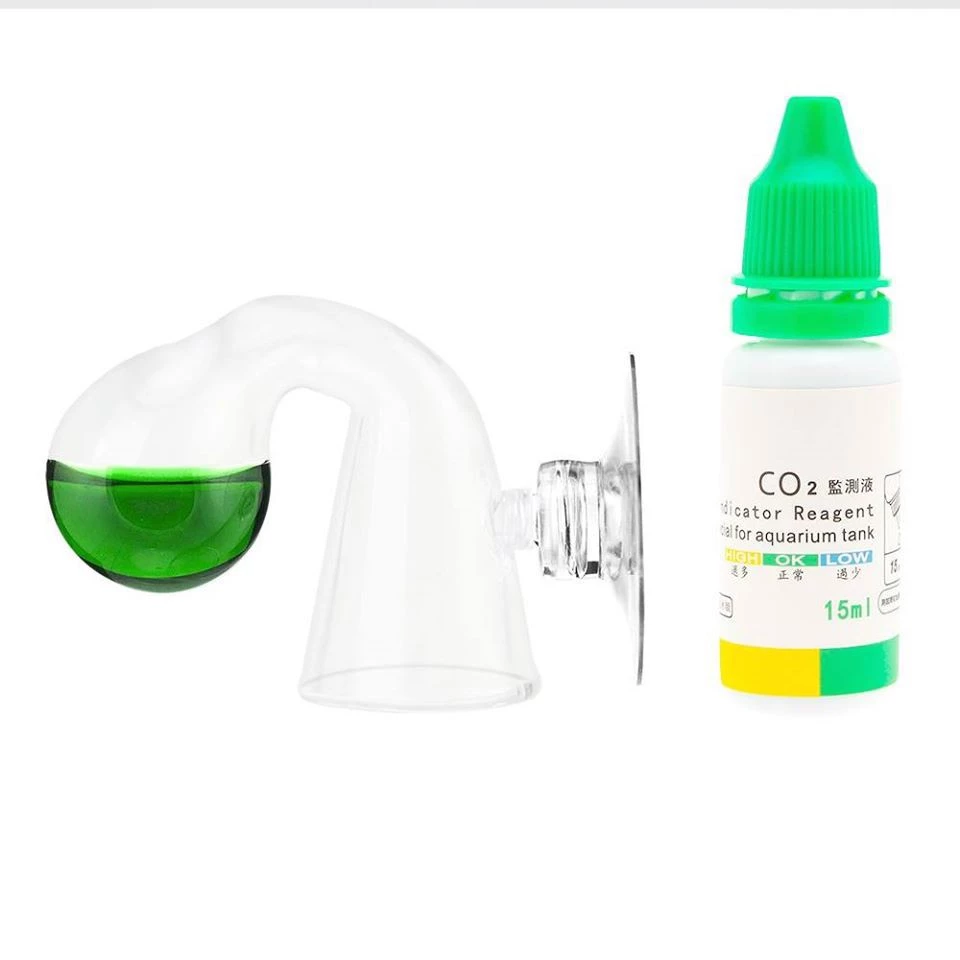Drop checker ดรอบเช็คเกอร์ วัดCO2 พร้อมน้ำยา+จุกยางจัดส่งจากกทม. มีส่งexpress delivery