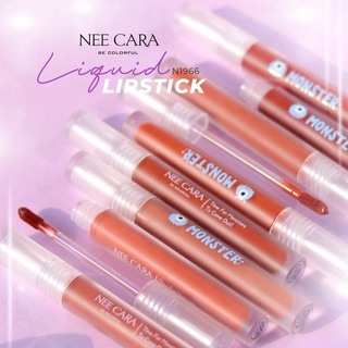 CaslteC Nee Cara Monster Liquid Lipstick N1966 นีคาร่า ลิปสติก เม็ดสีแน่น บางเบา ปากไม่แห้ง