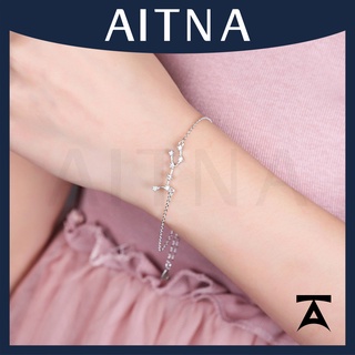 Aitna สร้อยข้อมือแฟชั่น สไตล์คู่รัก เรียบง่าย