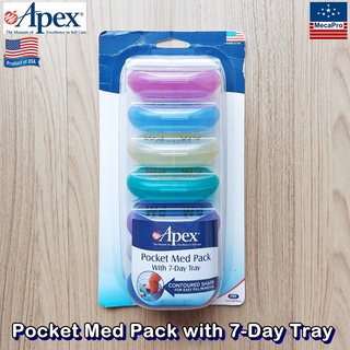 Apex® Pocket Med Pack with 7-Day Tray กล่องใส่ยา-อาหารเสริม แบบแยก 7 วัน แบ่งเช้า-เย็น