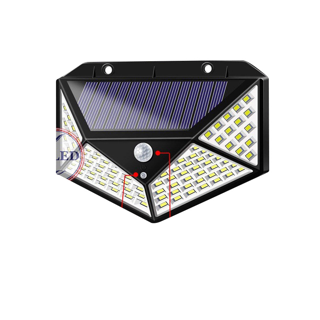โปรโมชั่น : 100LED ไฟติดผนัง ไฟโซล่าเซลล์พลังงานแสงอาทิตย์ Solar motion sensor light